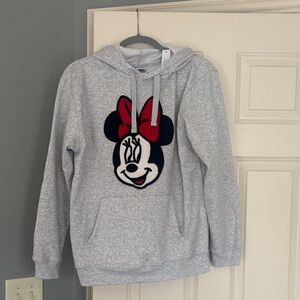 Gray Hoodie with Minnie Mouse Design